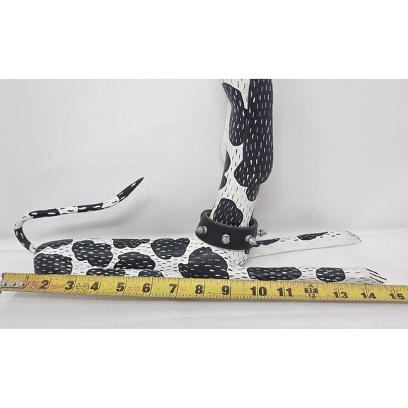 Oaxacan Painted Mexican Folk Art Dog Leather Collar Alebrije Wood By Juan 15x11" - Picture 15 of 16